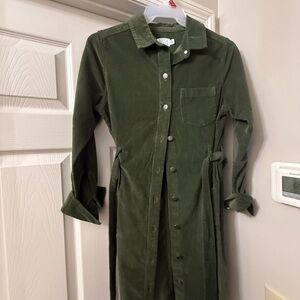 Time and Tru Olive Green Corduroy Dress